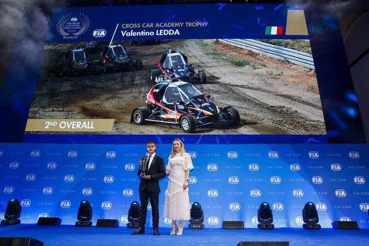 La premiazione di Valentino Ledda al FIA Prize Giving 2022 | Foto FIA