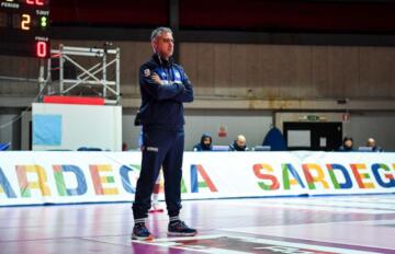 Il coach della Hermaea Olbia Dino Guadalupi | Foto Luigi Canu
