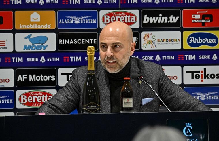 Tommaso Giulini in conferenza stampa dopo Cagliari-Lazio | Foto Luigi Canu